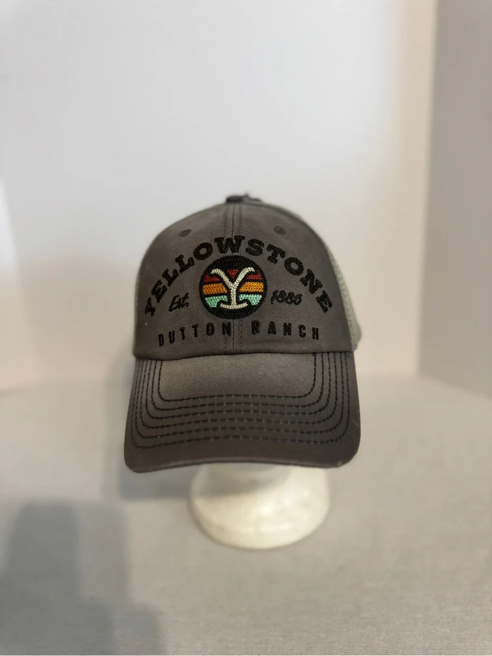 Wrangler Gray Yellowstone Dutton Ranch Patch Cap